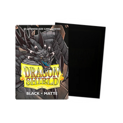Dragon Shield: Japanese Size 60ct Sleeves - Black (Matte)