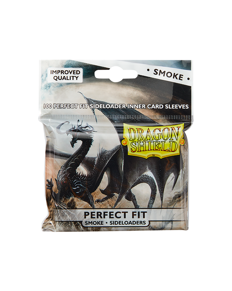 Dragon Shield: Standard Size 100ct Inner Sleeves - Perfect Fit Sideloading (Smoke 'Shinon')