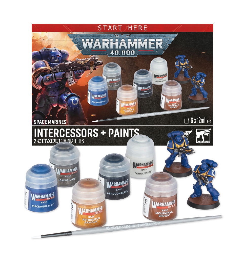 Warhammer 40,000: Space Marines - Intercessors + Paint Set