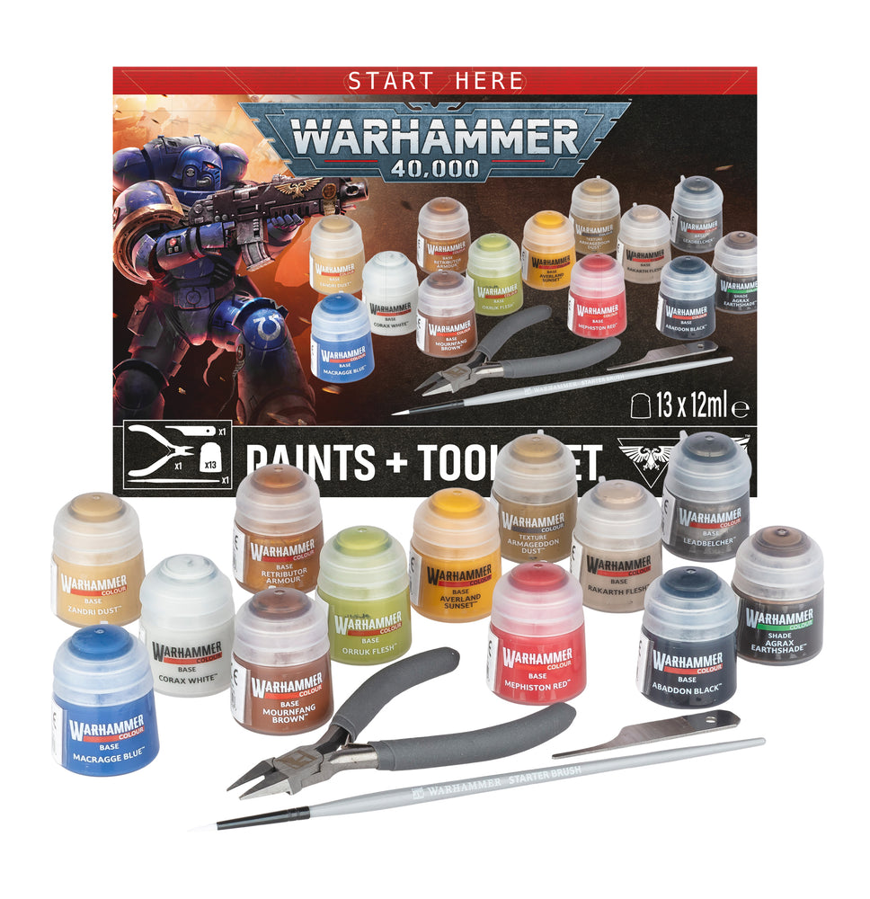 Warhammer 40,000: Paint Set + Tools (2026)