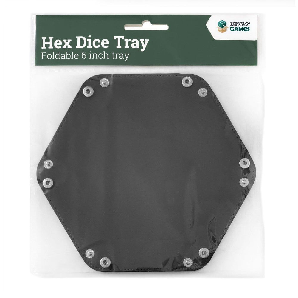 Let's Play Games Hex Dice Tray 6" Black