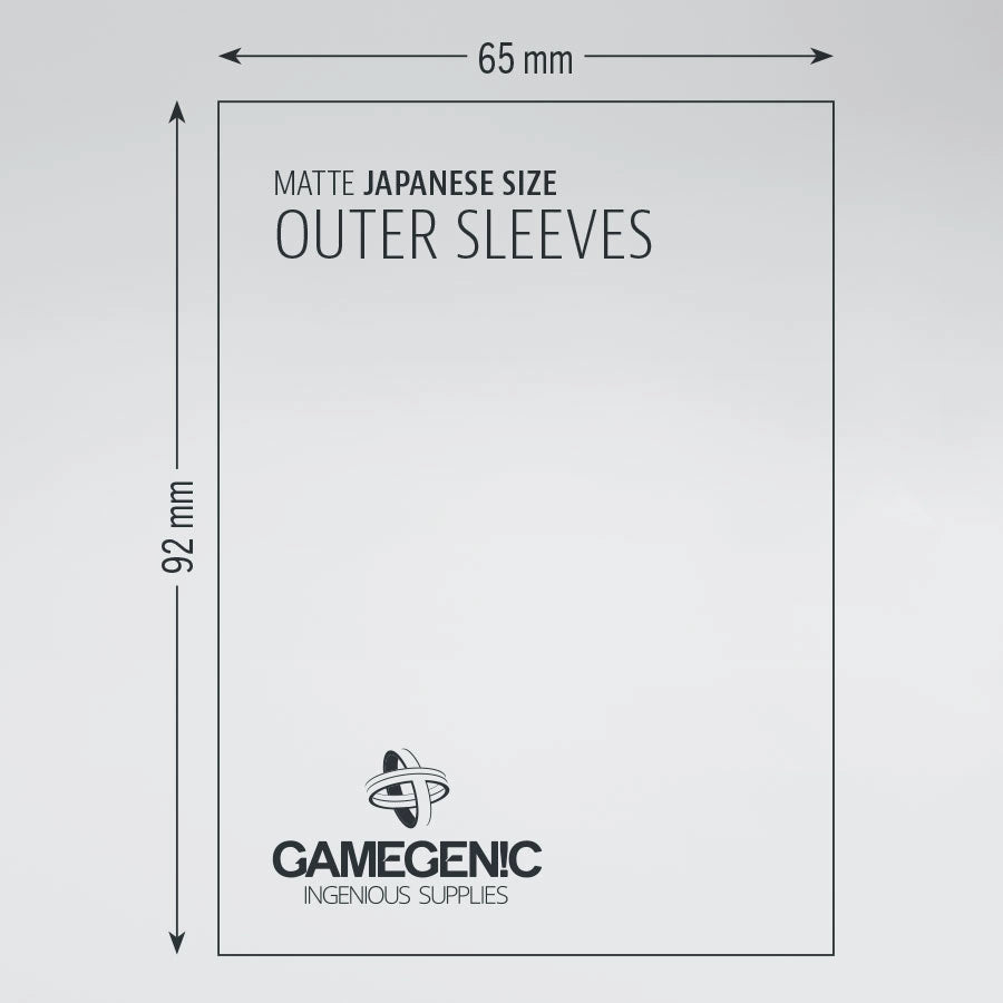 Gamegenic: Japanese Size Outer Sleeves 60ct - Matte 65 x 92 mm