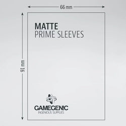 Gamegenic: Standard Size Sleeves 100ct - Matte Prime Black 66 x 91 mm