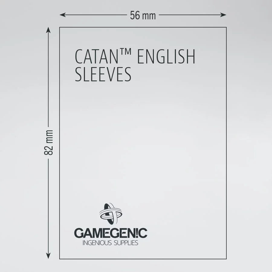 Gamegenic: Board Game Sleeves Catan® English Size 60ct - Matte Clear 56 x 82 mm