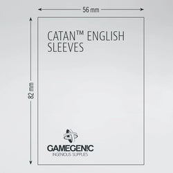 Gamegenic: Board Game Sleeves Catan® English Size 60ct - Matte Clear 56 x 82 mm