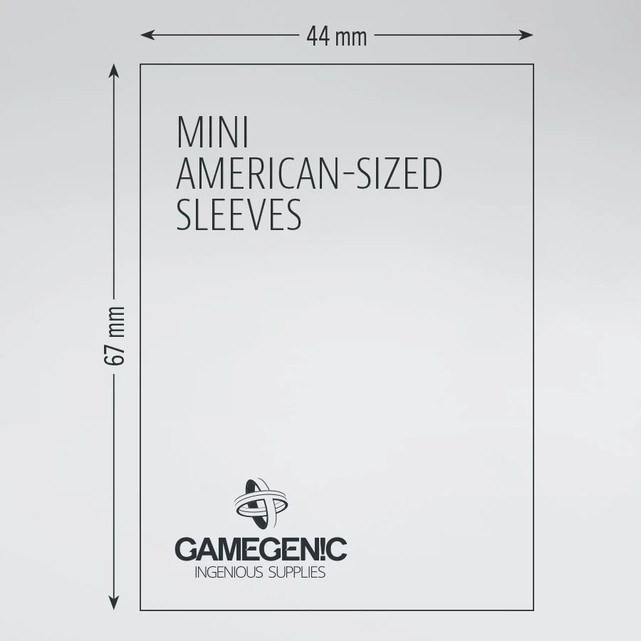 Gamegenic: Board Game Sleeves Mini American Size 50ct - Matte Clear 44 x 67 mm