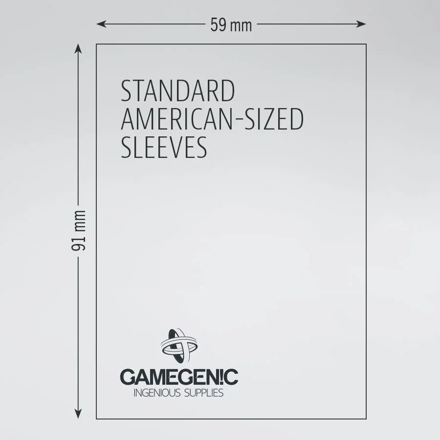 Gamegenic: Board Game Sleeves Standard American Size 50ct - Matte Clear 59 x 91 mm