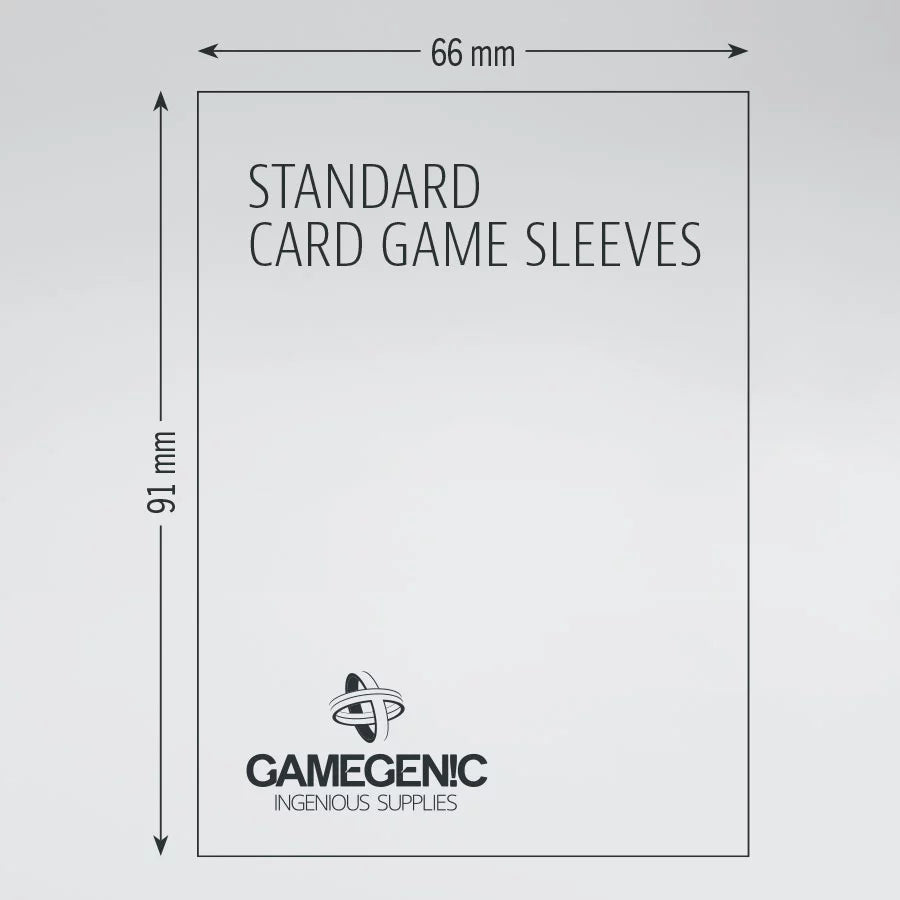 Gamegenic: Board Game Sleeves Standard Size 50ct - Matte Clear 66 x 91 mm
