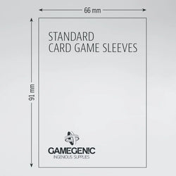 Gamegenic: Board Game Sleeves Standard Card Game Size Value Pack 200ct - Clear 66 x 91 mm