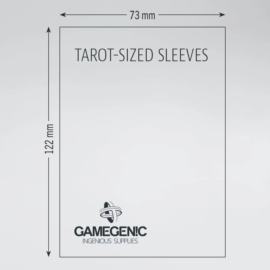 Gamegenic: Board Game Sleeves Tarot Size 50ct - Matte Clear 73 x 122 mm