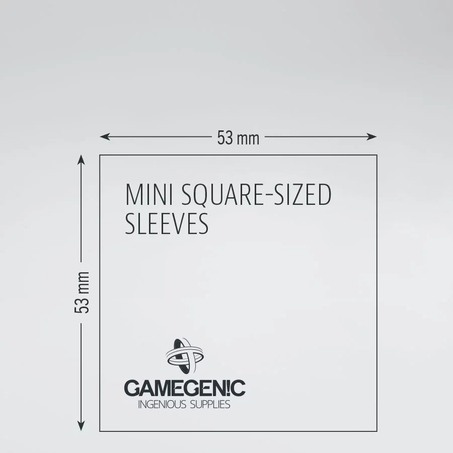 Gamegenic: Board Game Sleeves Mini Square Size 50ct - Matte Clear 53 x 53 mm
