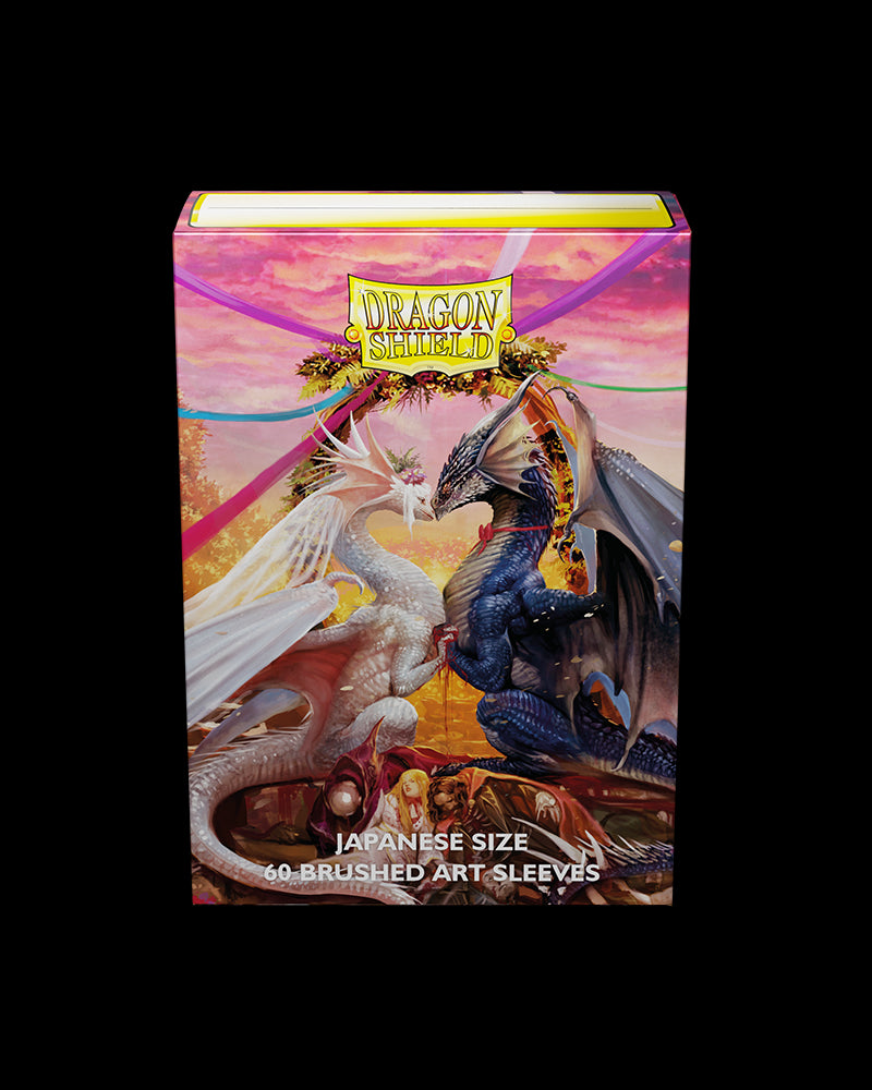 Dragon Shield: Japanese Size 60ct Brushed Art Sleeves - Valentine Dragons (2023)