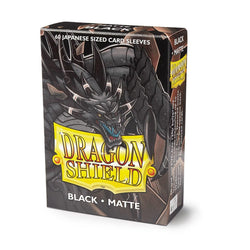 Dragon Shield: Japanese Size 60ct Sleeves - Black (Matte)