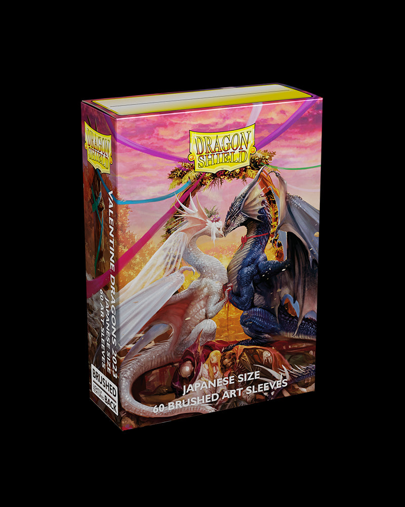 Dragon Shield: Japanese Size 60ct Brushed Art Sleeves - Valentine Dragons (2023)